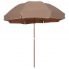 Parasol ogrodowy na stalowym słupku, 300 cm, taupe