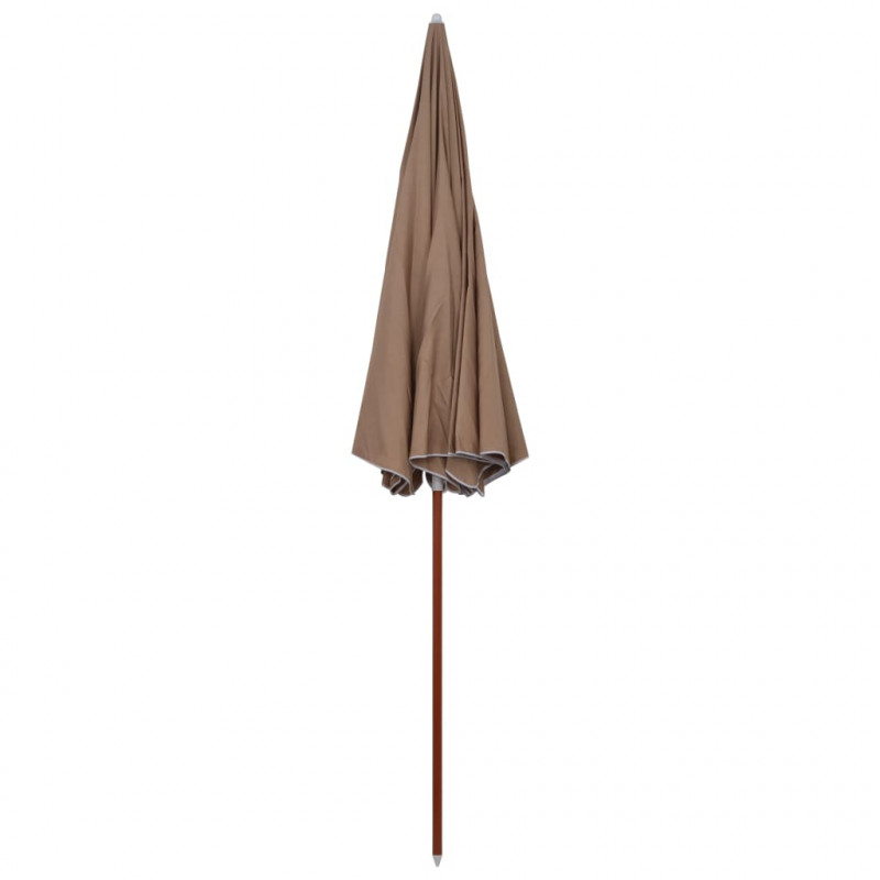Parasol ogrodowy na stalowym słupku, 300 cm, taupe