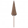Parasol ogrodowy na stalowym słupku, 300 cm, taupe