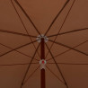 Parasol ogrodowy na stalowym słupku, 300 cm, taupe