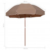 Parasol ogrodowy na stalowym słupku, 300 cm, taupe