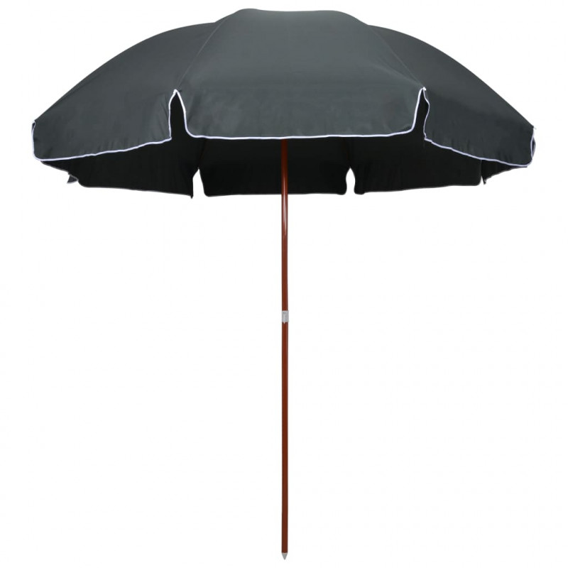 Parasol ogrodowy na stalowym słupku, 300 cm, antracytowy