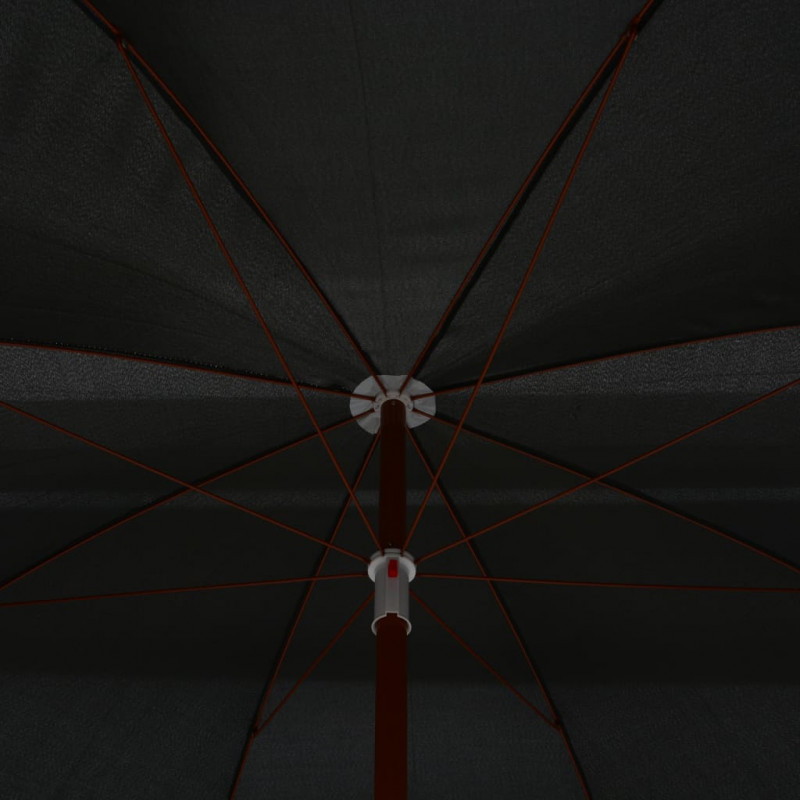 Parasol ogrodowy na stalowym słupku, 300 cm, antracytowy