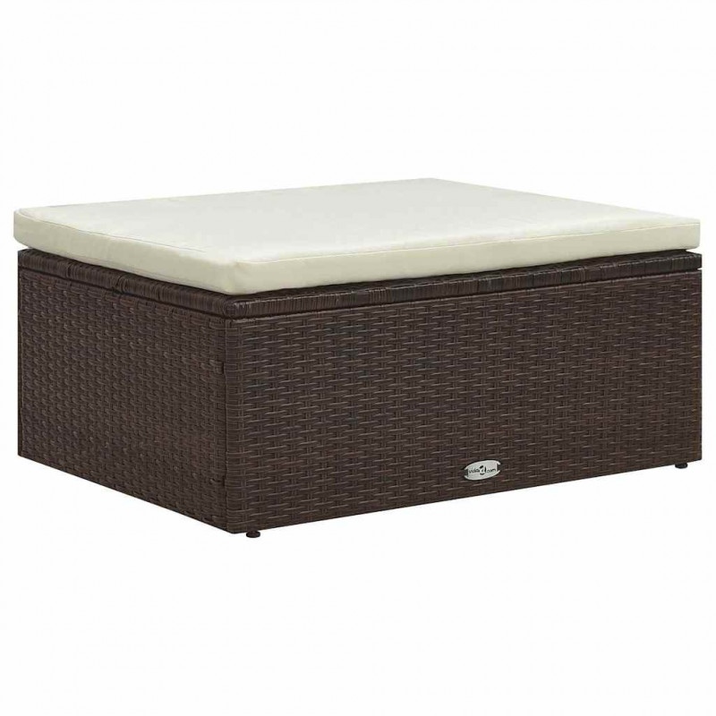 5-cz. zestaw mebli do ogrodu, poduszki, rattan PE, brązowy