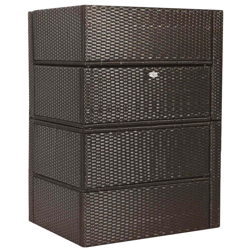 5-cz. zestaw mebli do ogrodu, poduszki, rattan PE, brązowy
