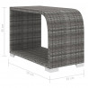 10-cz. ogrodowy zestaw wypoczynkowy, poduszki, rattan PE, szary