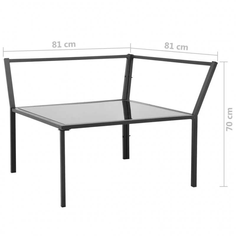 5-cz. zestaw mebli do ogrodu, poduszki, aluminium, ciemnoszary