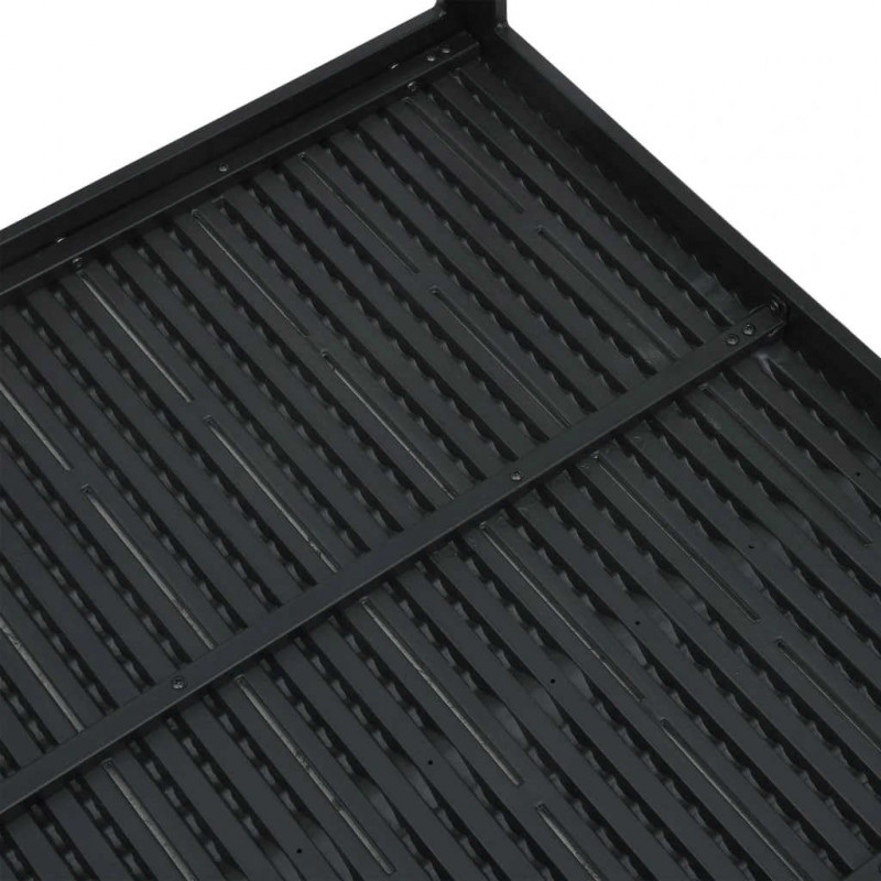 Stolik kawowy, czarny, 78x78x74 cm, HDPE o wyglądzie drewna