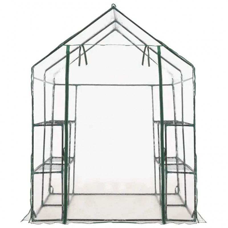 Szklarnia z 8 półkami, 143x143x195 cm