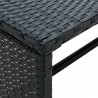 Stolik kawowy, czarny, 70x40x38 cm, polirattan