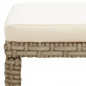 Stołki barowe, 2 szt., z poduszkami, polirattan, beżowe