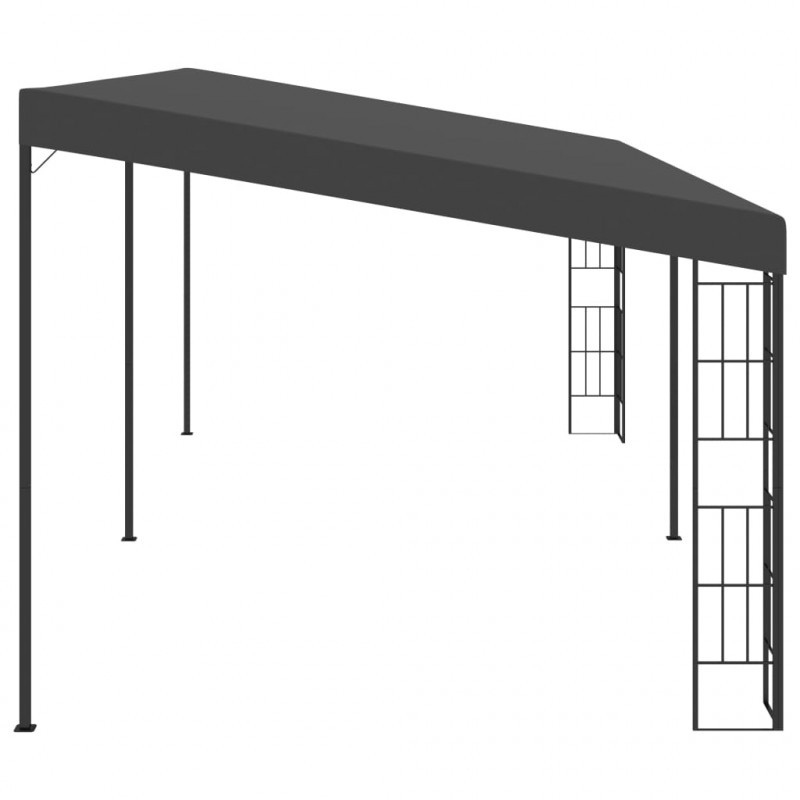 Altana przyścienna, 3x6 m, antracytowa, tkanina