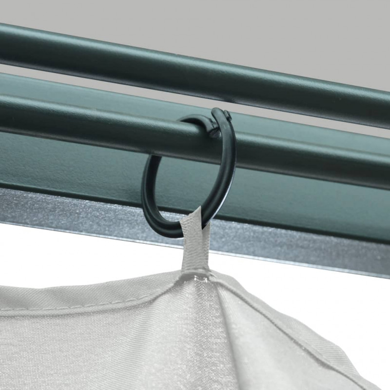 Altana ogrodowa z zasłonami, 400 x 300 cm, kremowa, aluminium