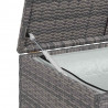 Skrzynia ogrodowa, szara, 120 x 50 x 60 cm, rattan PE