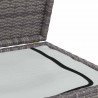 Skrzynia ogrodowa, szara, 120 x 50 x 60 cm, rattan PE