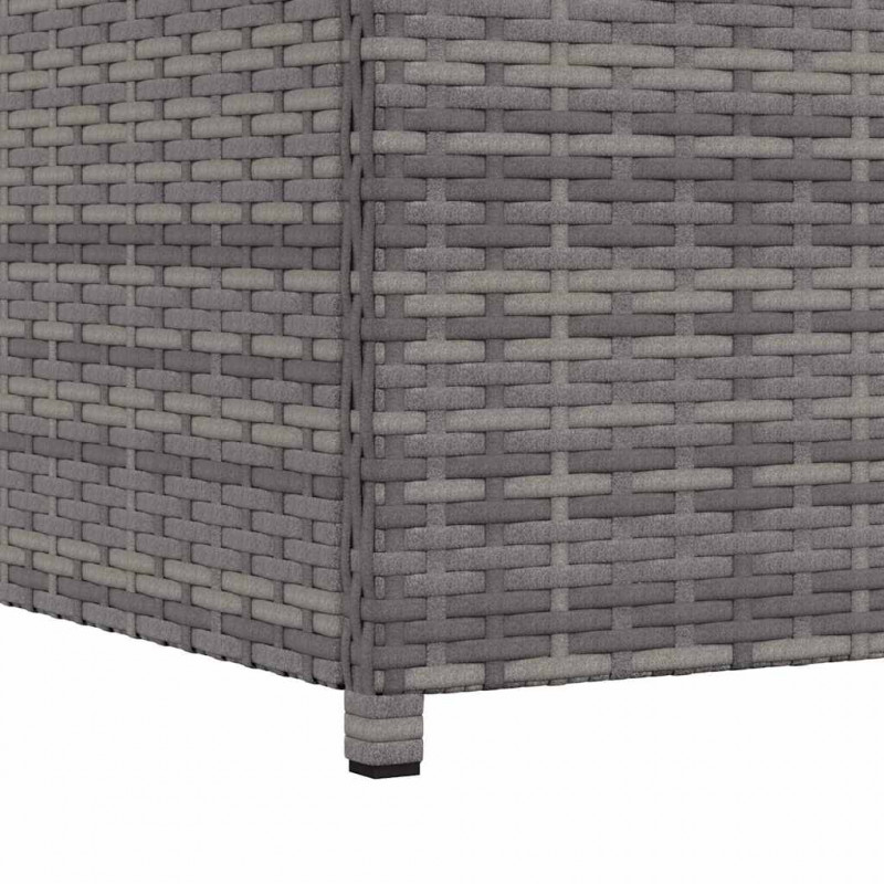 Skrzynia ogrodowa, szara, 120 x 50 x 60 cm, rattan PE