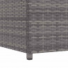 Skrzynia ogrodowa, szara, 120 x 50 x 60 cm, rattan PE