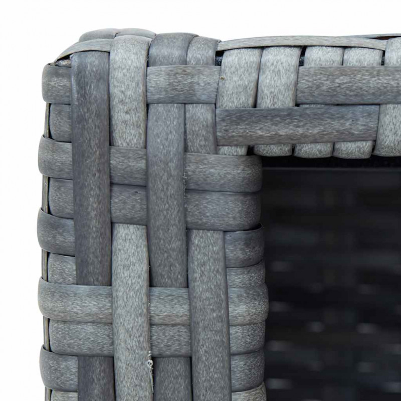 Stopień do spa, szary, 92 x 45 x 25 cm, polirattanowy
