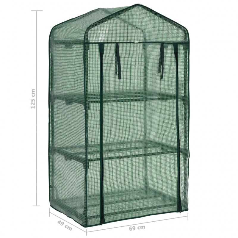 3-poziomowa mini szklarnia, 69x49x125 cm