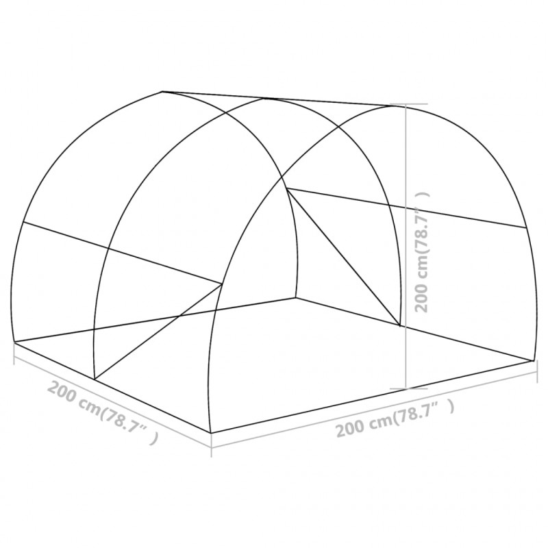 Szklarnia ogrodowa, 4 m², 2 x 2 x 2 m