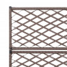 Donica z kratką i 3 wkładami, 83x30x130 cm, polirattan, brązowa