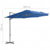 Parasol wiszący ze stalowym słupkiem, 300 cm, niebieski