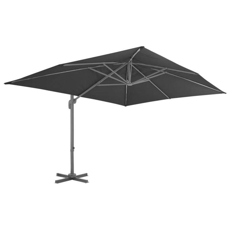 Parasol ogrodowy Cantilever z aluminiowym drążkiem 4x3 m, czarny