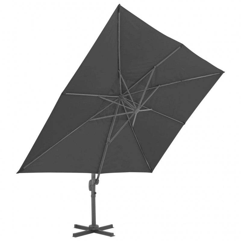Parasol ogrodowy Cantilever z aluminiowym drążkiem 4x3 m, czarny