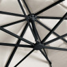 Parasol z LED i aluminiowym słupkiem, 400x300 cm, piaskowy