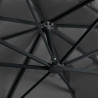 Parasol z LED i aluminiowym słupkiem, 400x300 cm, antracytowy
