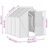 Szklarnia z ramą podstawy, antracytowa, aluminium, 3,61 m²