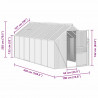 Szklarnia z ramą podstawy, antracytowa, aluminium, 8,17 m²