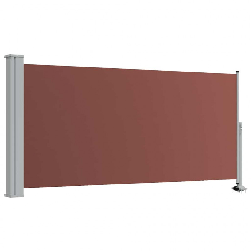 Wysuwana markiza boczna na taras, 120 x 300 cm, brązowa