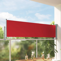 Wysuwana markiza boczna na taras, 80 x 300 cm, czerwona