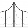 Pergola ogrodowa z furtką, czarna, 138x40x238 cm, żelazna