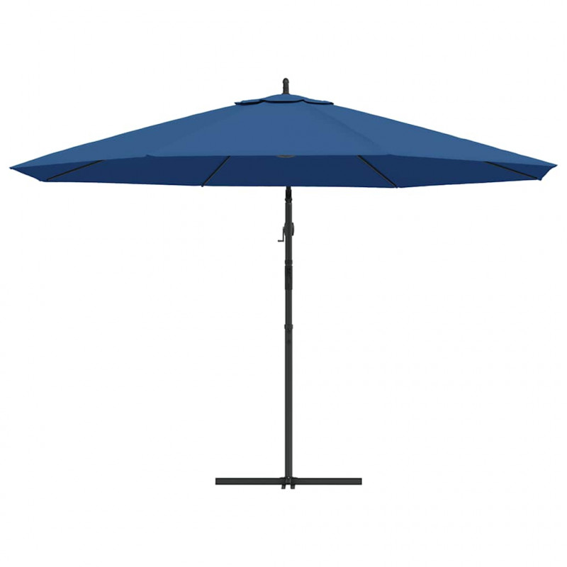 Parasol wiszący z aluminiowym słupkiem, 350 cm, niebieski