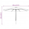 Parasol ogrodowy na drewnianym słupku, 350 cm, czarny