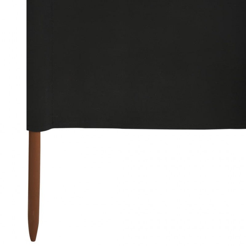 Parawan 3-skrzydłowy z tkaniny, 400 x 120 cm, czarny