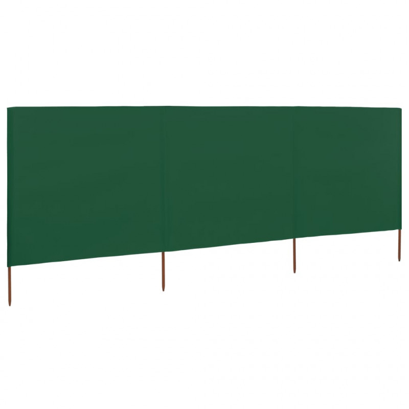 Parawan 3-skrzydłowy z tkaniny, 400x160 cm, zielony