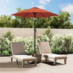 Parasol, terakota, 200 x 224 cm, aluminium