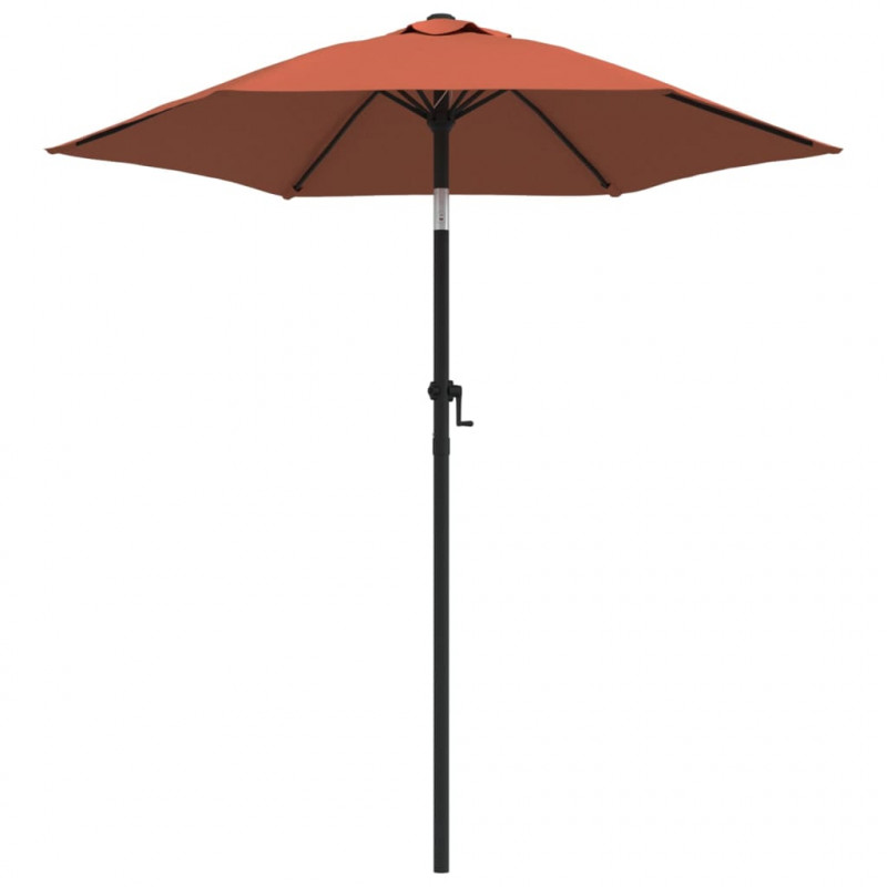 Parasol, terakota, 200 x 224 cm, aluminium