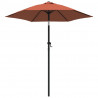 Parasol, terakota, 200 x 224 cm, aluminium