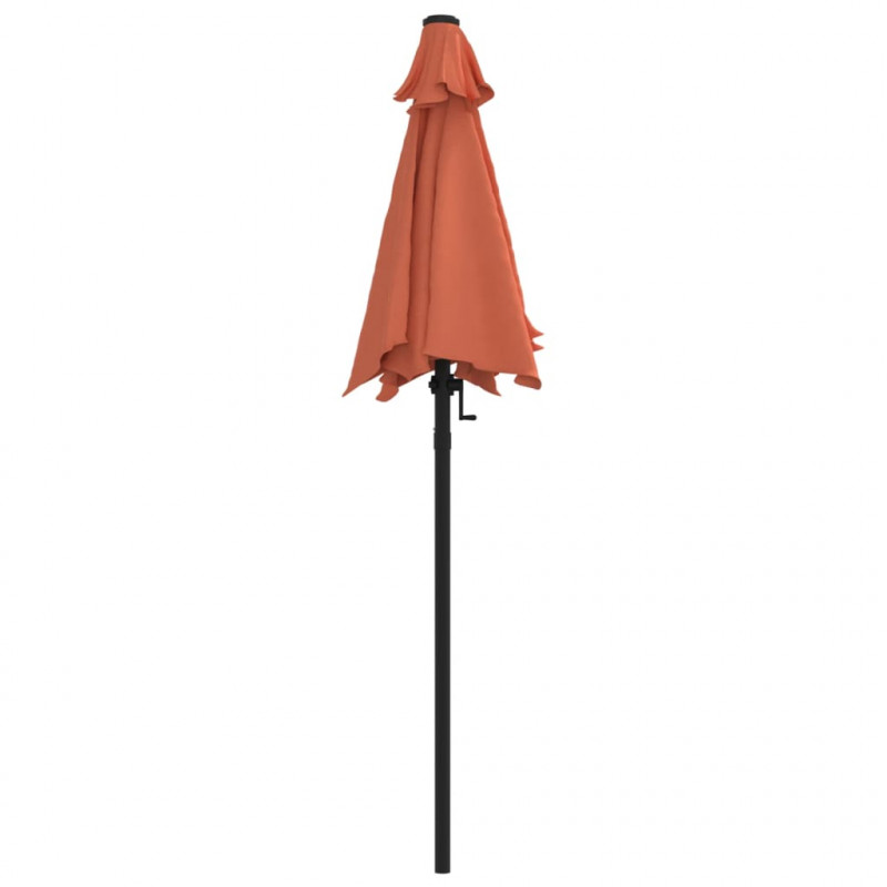 Parasol, terakota, 200 x 224 cm, aluminium