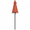 Parasol, terakota, 200 x 224 cm, aluminium