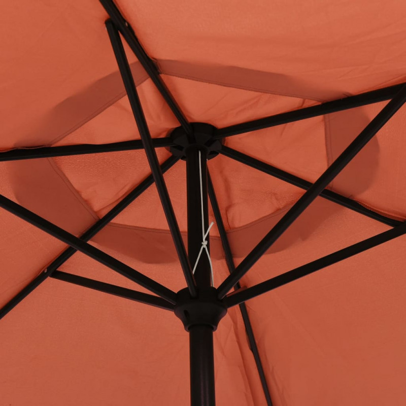 Parasol, terakota, 200 x 224 cm, aluminium