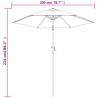 Parasol, terakota, 200 x 224 cm, aluminium