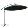 Parasol ogrodowy, wiszący, zielony, 3 m, słupek aluminiowy