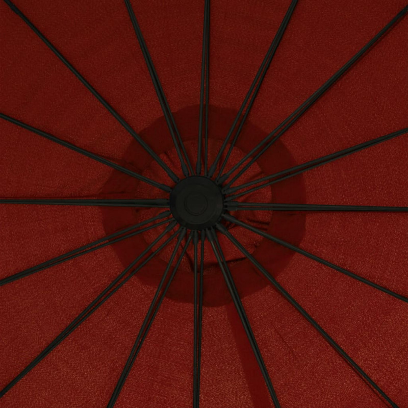 Wiszący parasol, terakotowy, 3 m, aluminiowy słupek