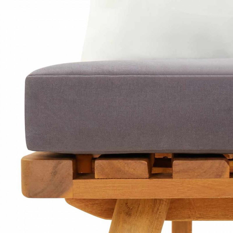 Ławka ogrodowa z poduszkami, 115 cm, lite drewno akacjowe