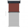 Markiza boczna na balkon, 85x250 cm, brązowa
